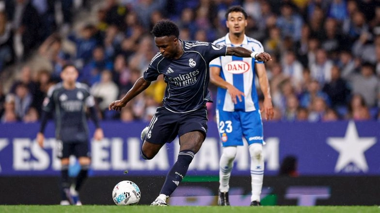 Vinicius Jr ghi cú đúp giúp Real Madrid hạ Espanyol 2-0 tại sân Cornellà El Prat ngày 7/5/2026 trước thềm El Clasico ngày 10/5